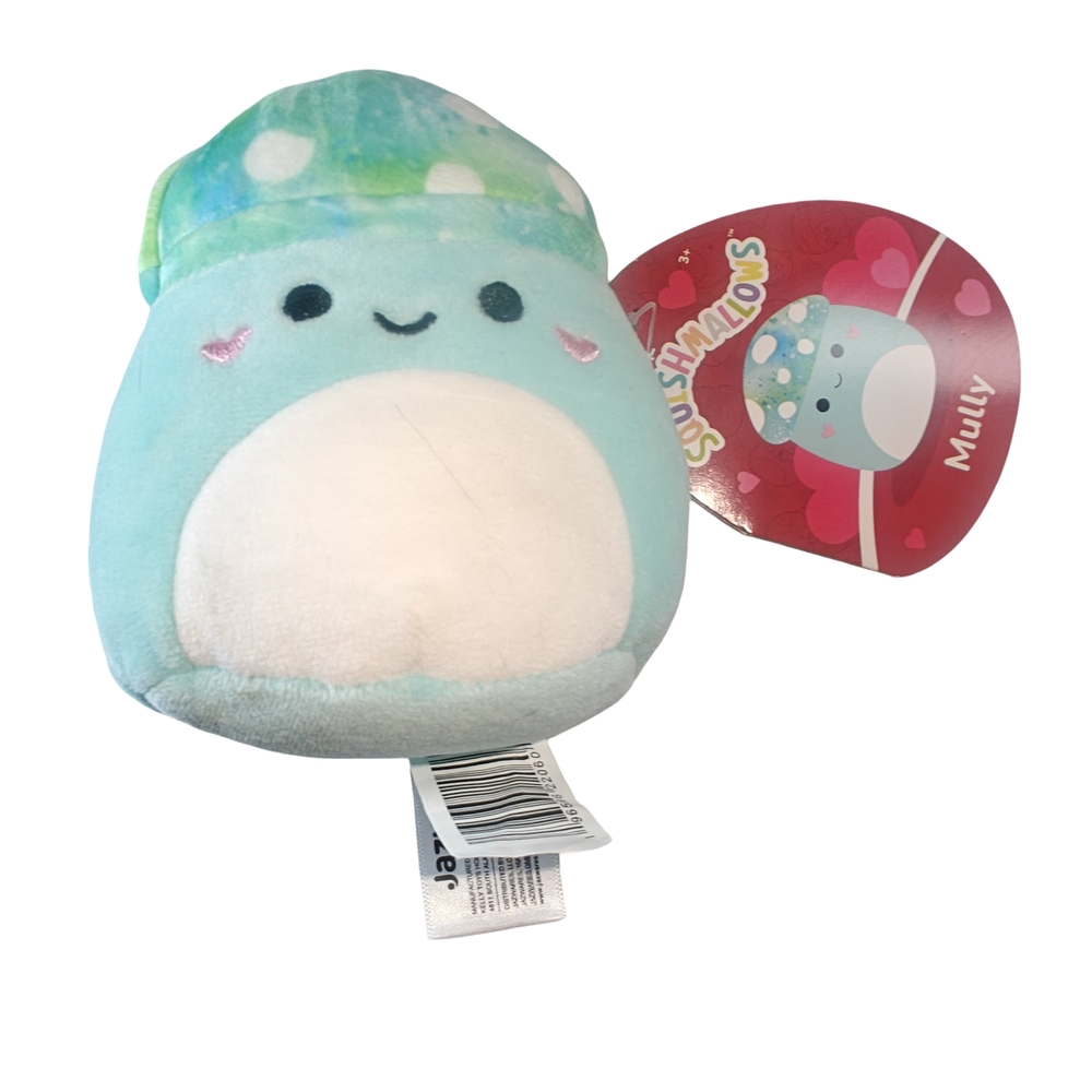 RARE 🍄Squishmallows Mully Pastel Sea Foam gm and White Plush NWT